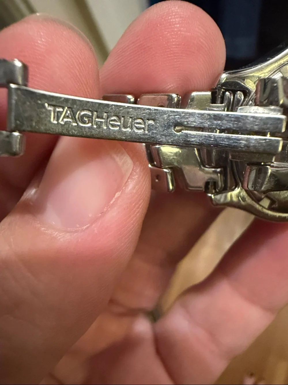 RARE AUTHENTIC TAG Heuer Silver Link Watch with Mother-of-Pearl Dial and DIAMOND